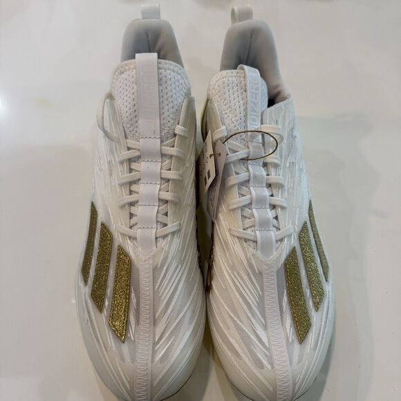 Adidas Adizero White Gold Metallic Football Cleats GX5122 Men Size 8.5 New Rare main image 10
